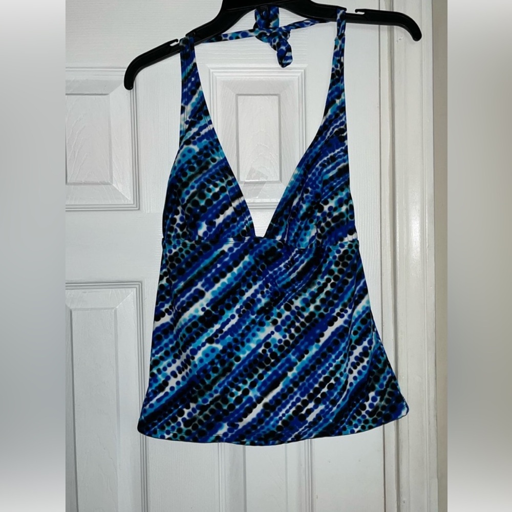 Catalina Royal Print Swim Top, Size Medium (8-10)